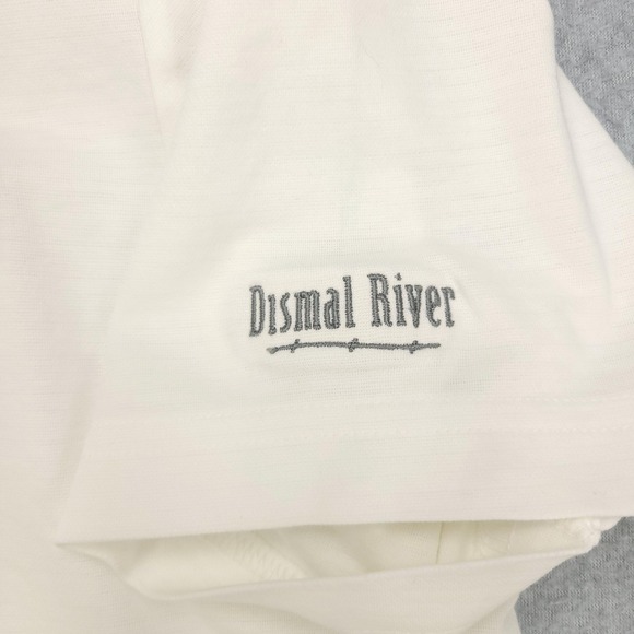 TravisMathew Polo Shirt Mens XL White Gray Dismal River Golf Pima Cotton Stretch - Picture 5 of 16